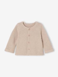 Babymode-Pullover, Strickjacken & Sweatshirts-Baby Strickjacke aus Baumwolle BASIC