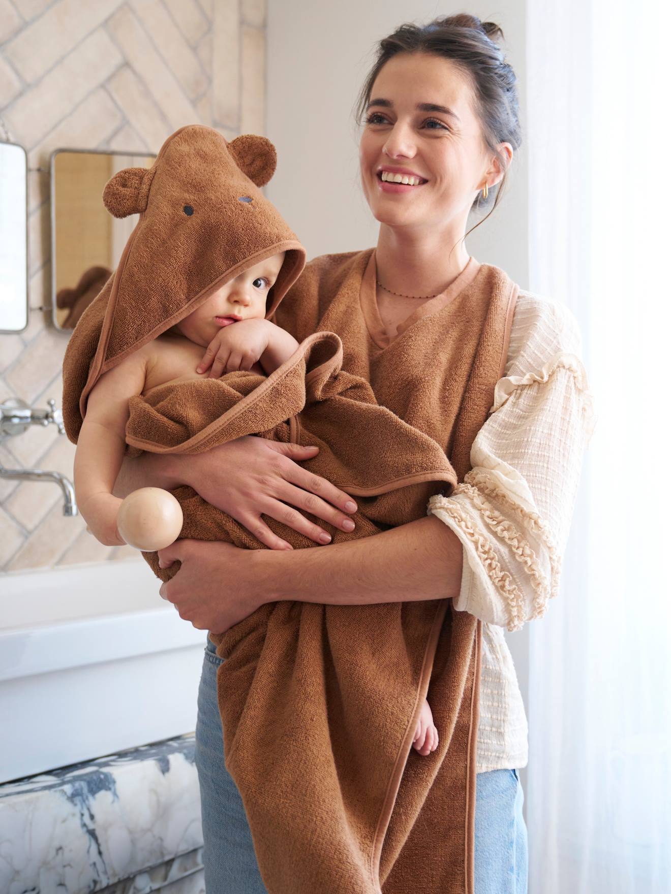 Eltern-Baby-Badetuch