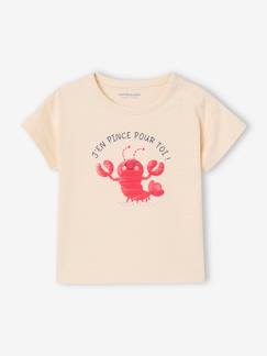 Babymode-Shirts & Rollkragenpullover-Bio-Kollektion: Jungen Baby Shirt mit Hummerprint und Druckknöpfen