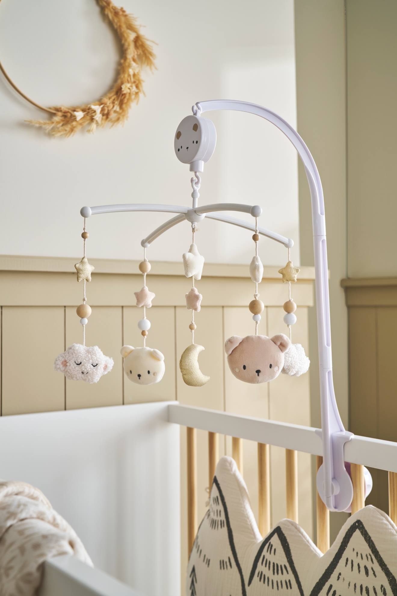 Vertbaudet Baby Musikmobile Hygge Wollweiß Einheitsgröße