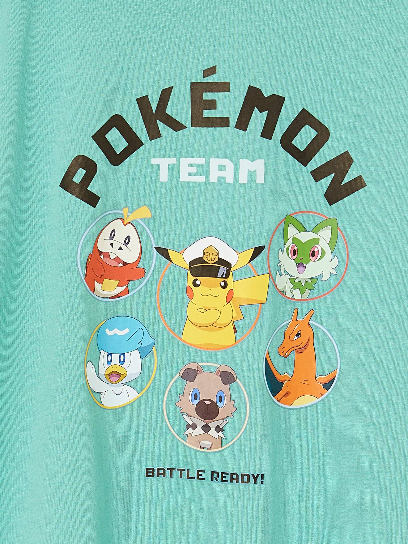 Thumbnail - Kinder T-Shirt POKEMON Captain Pikachu salbei