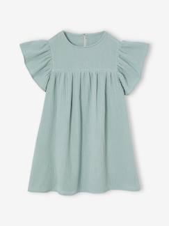 Maedchenkleidung-Kleider-Kurzärmeliges Mädchen Kleid