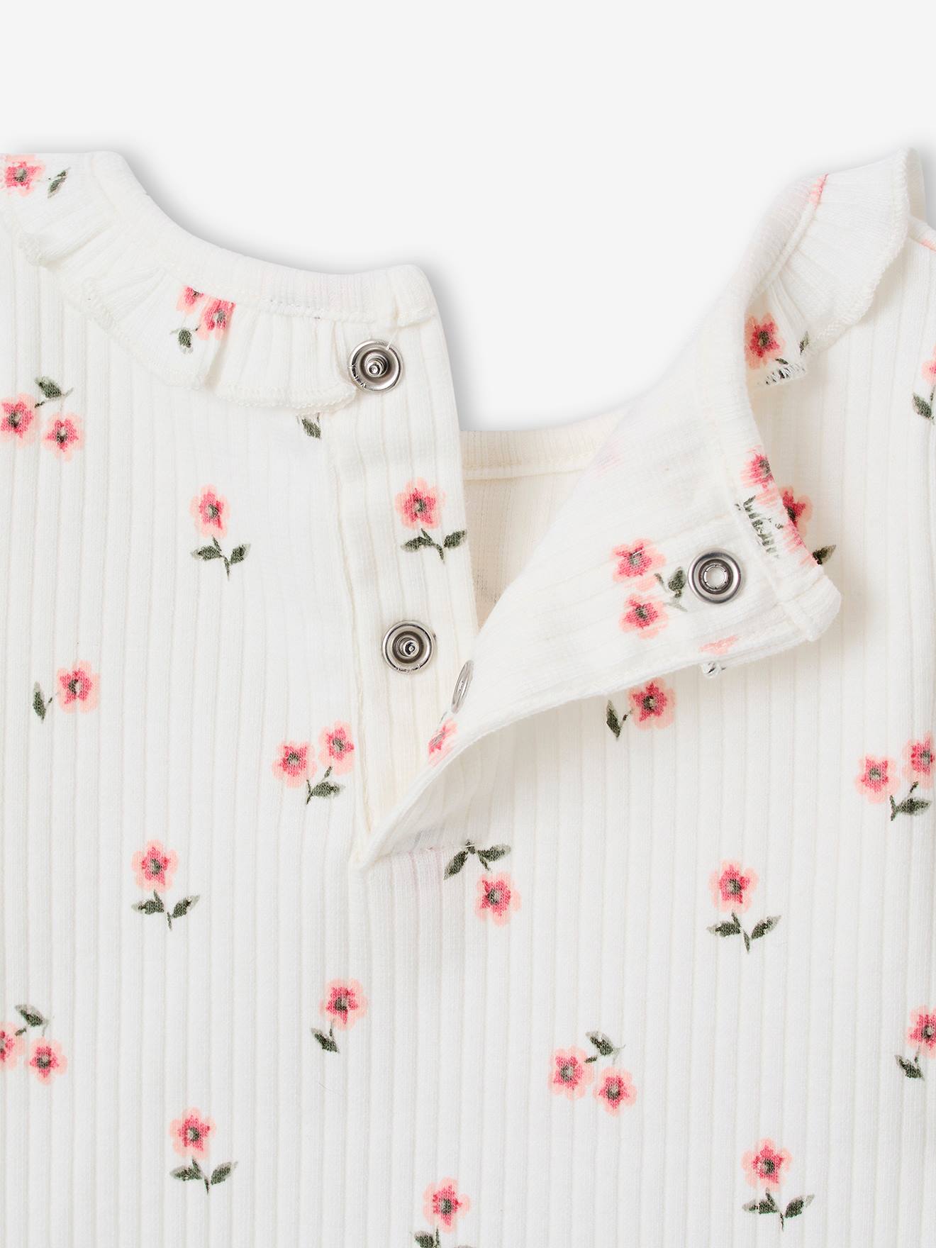Thumbnail - Bio-Kollektion: geripptes Baby Shirt mit langen Ärmeln hell