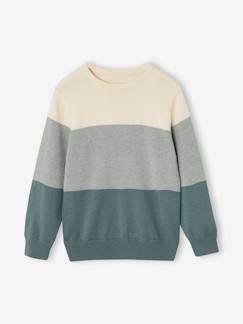Jungenkleidung-Pullover, Strickjacken, Sweatshirts-Jungen Pullover mit Colorblock-Streifen