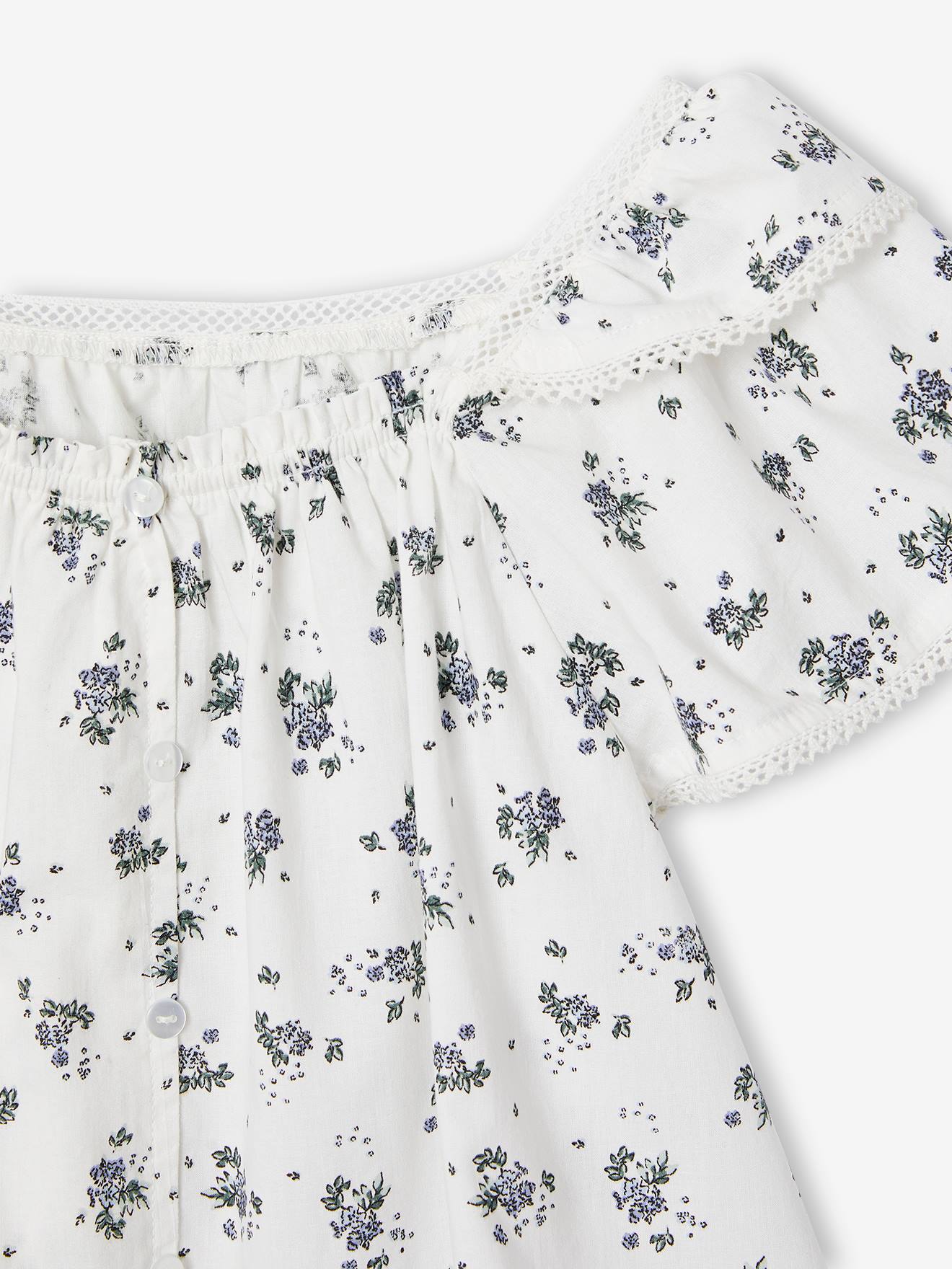 Thumbnail - Mädchen Bluse mit Blumenmuster