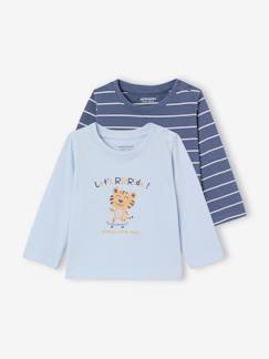 Babymode-Shirts & Rollkragenpullover-2er-Pack Baby Shirts BASIC, Print & Streifen