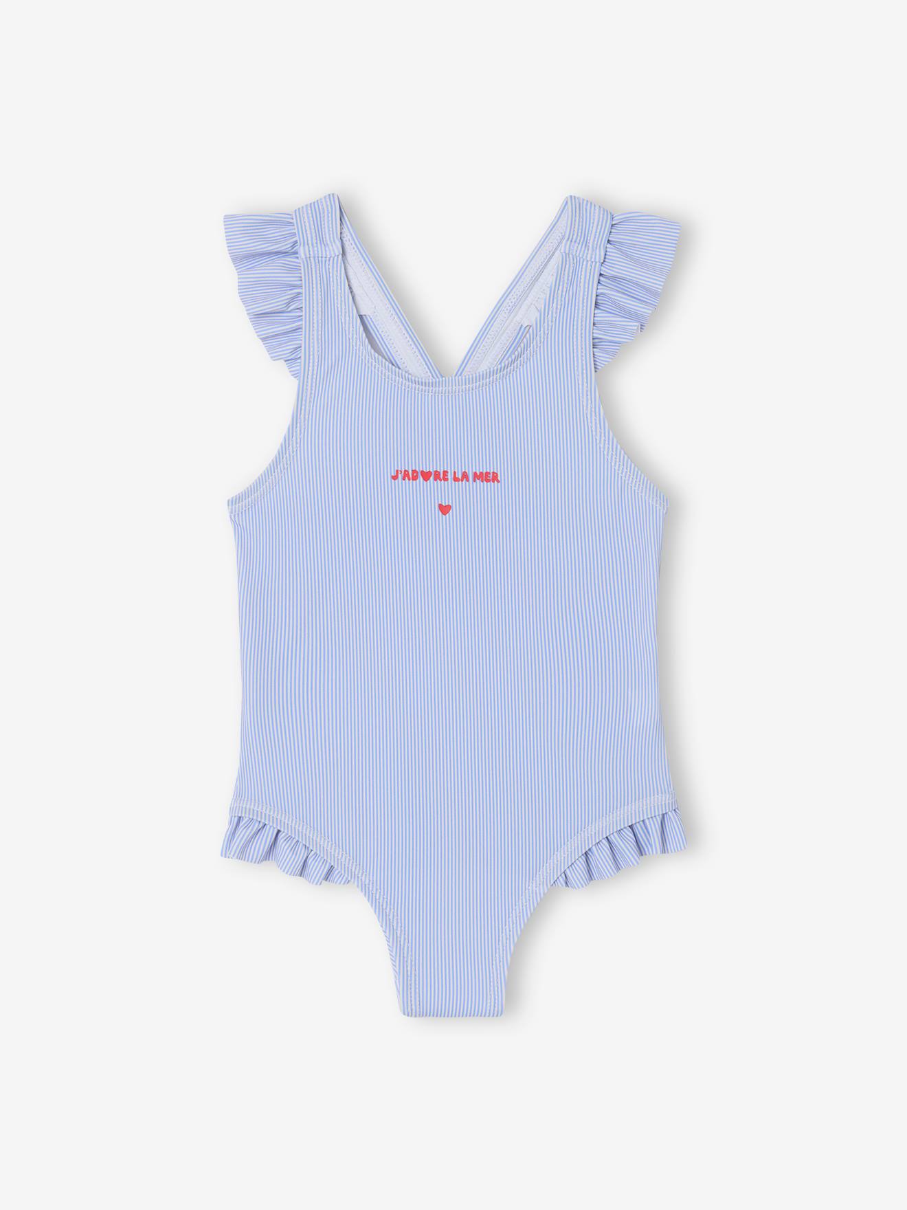 Gestreifter Mädchen Baby Badeanzug