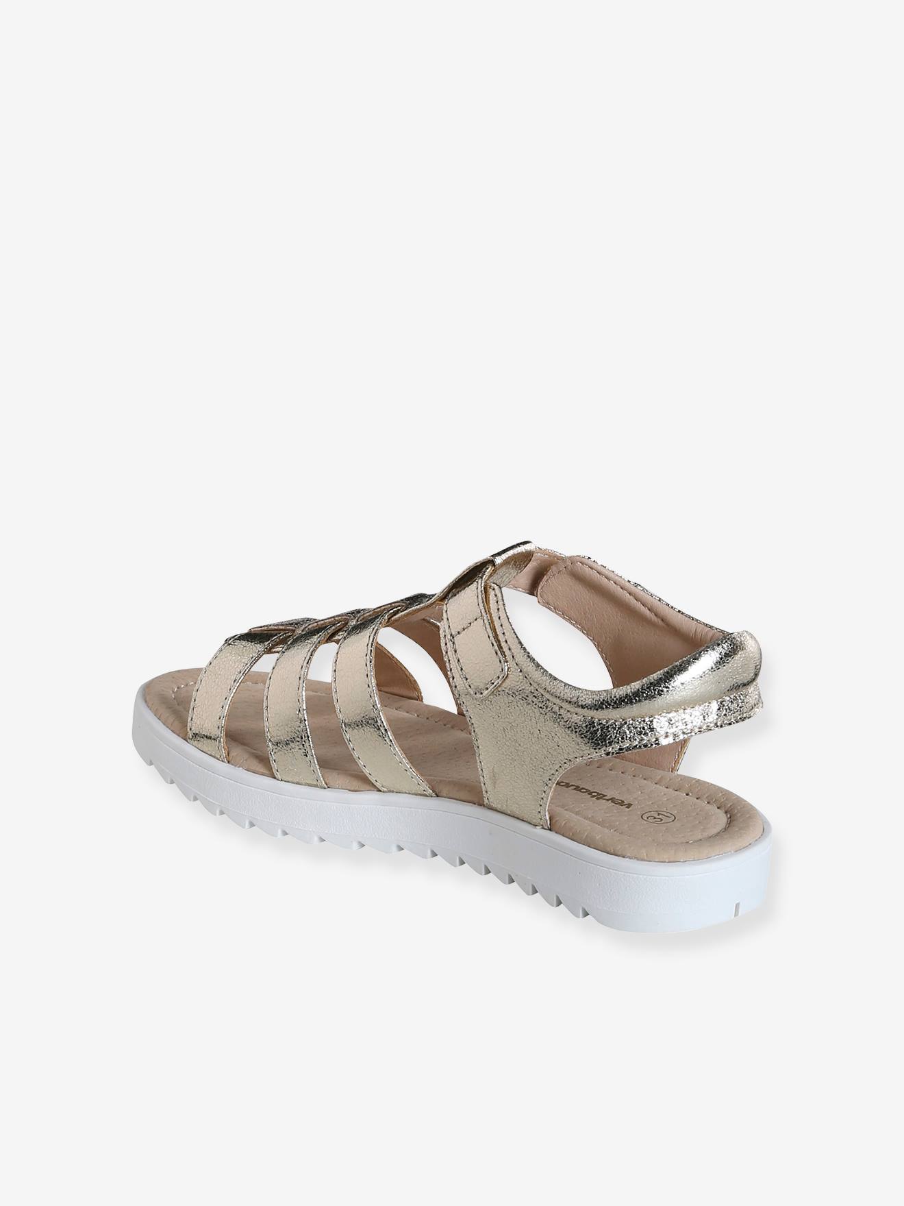 Thumbnail - Glänzende Kinder Riemchen-Sandalen mit dicker Sohle