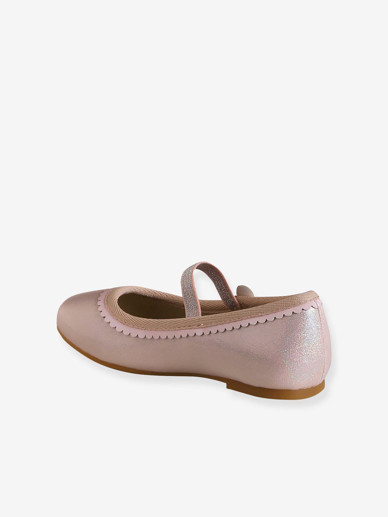 Thumbnail - Mädchen Glitzer-Ballerinas mit Anziehtrick hell