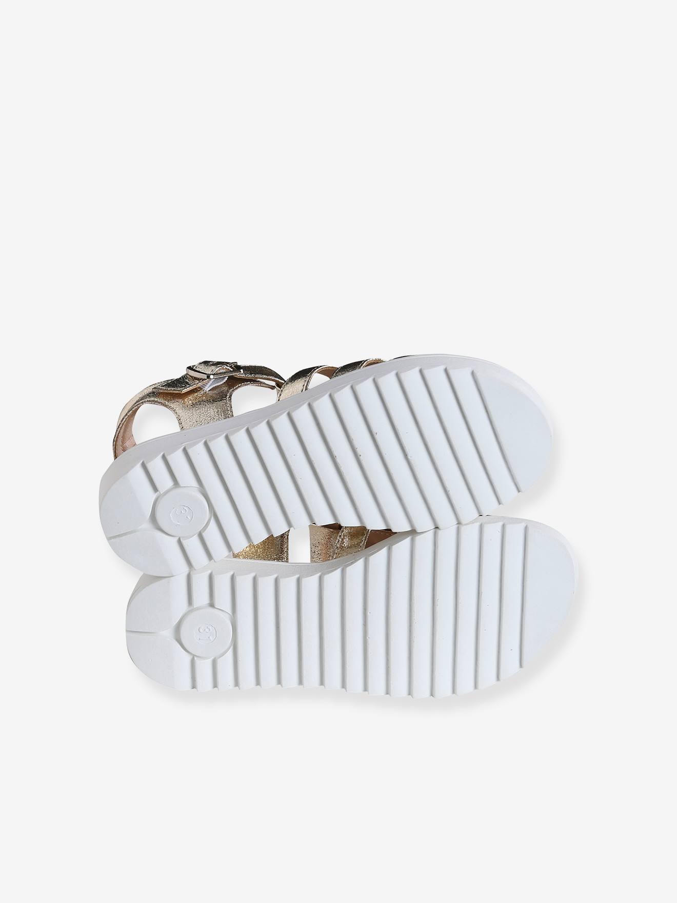 Thumbnail - Glänzende Kinder Riemchen-Sandalen mit dicker Sohle
