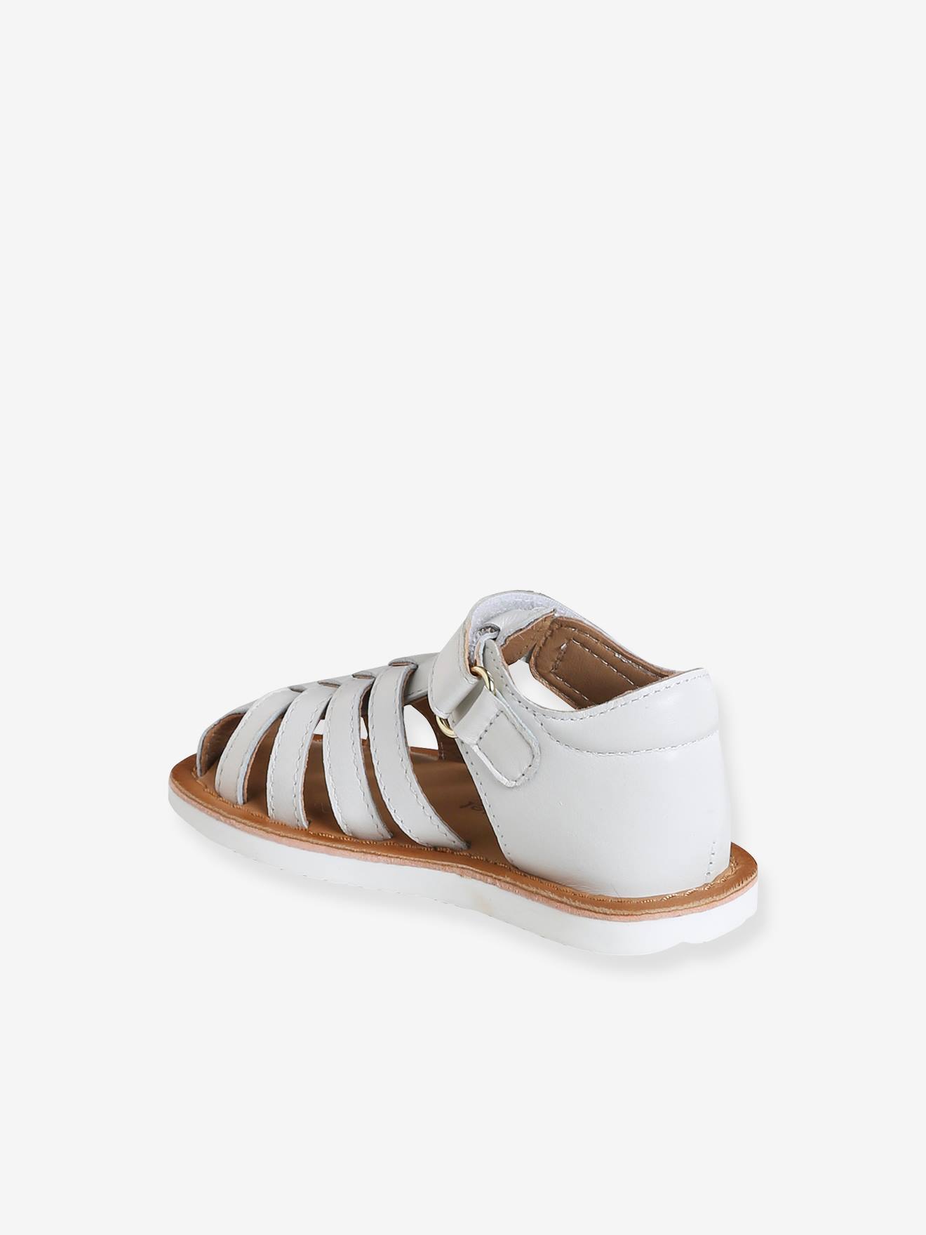 Thumbnail - Geschlossene Baby Klett-Sandalen aus Leder