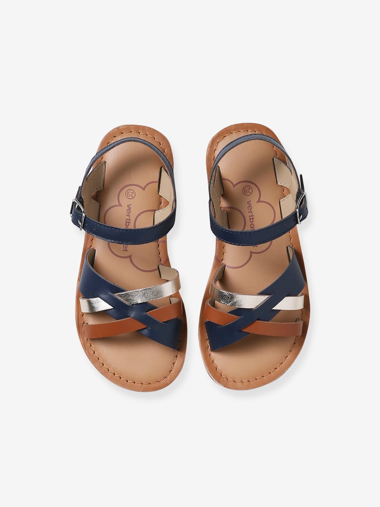 Thumbnail - Kinder Leder-Sandalen mit Schnalle und Anziehtrick set