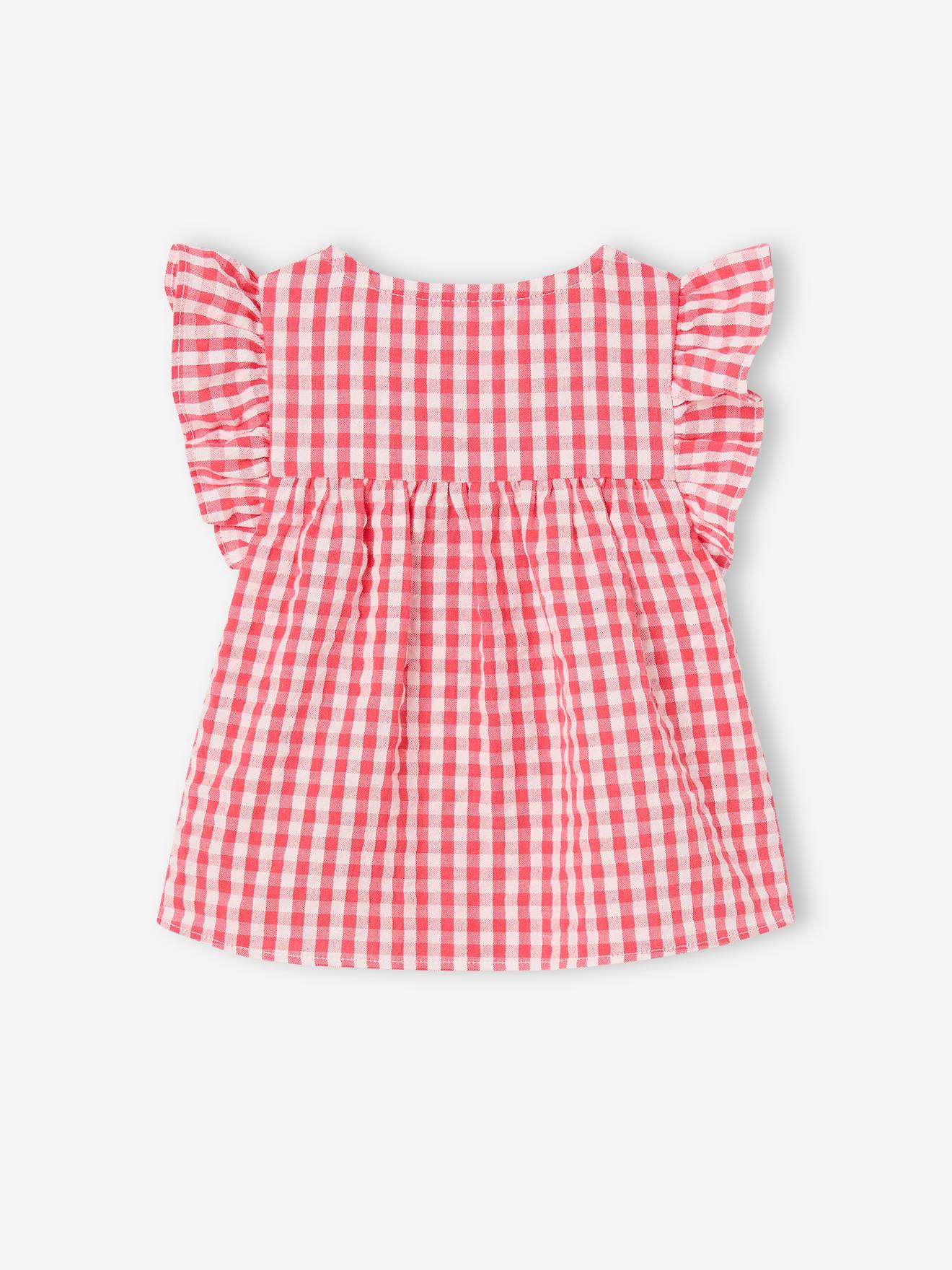 Thumbnail - Baby Bluse aus em Seersucker mit Volantärmeln