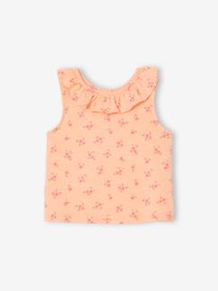 Babymode-Shirts & Rollkragenpullover-Bio-Kollektion: Bedrucktes Baby Top mit Volantkragen