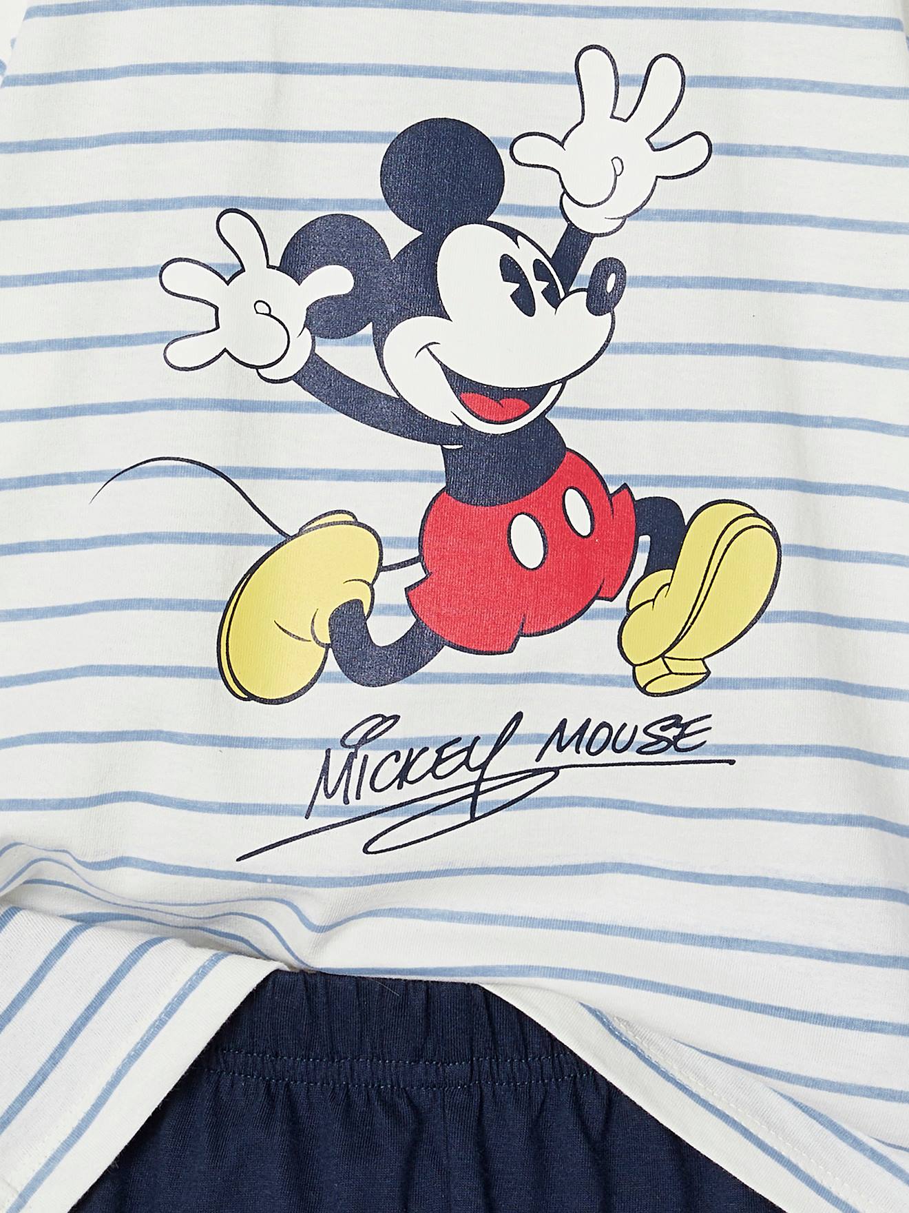Thumbnail - Gestreifter Kinder Sommer-Schlafanzug Disney MICKY MAUS