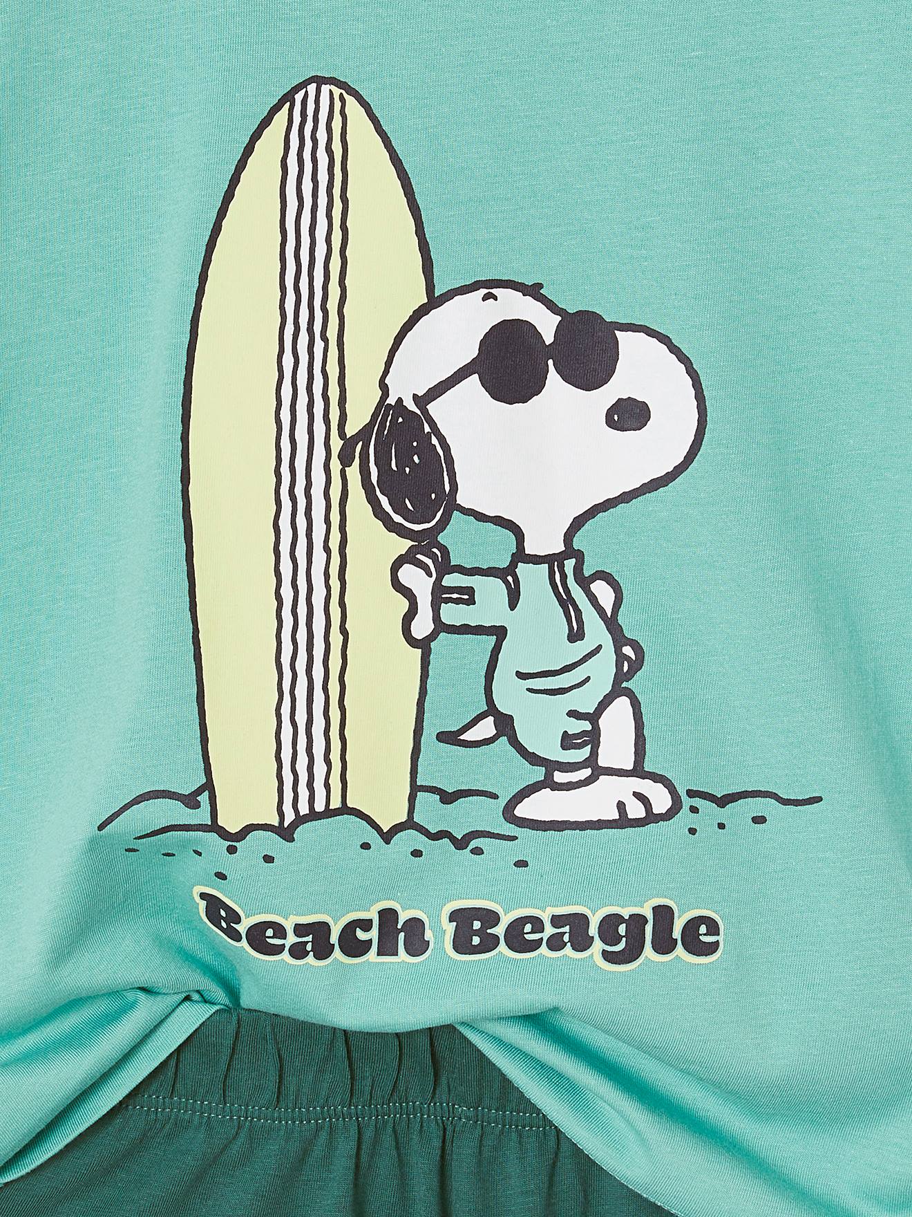 Thumbnail - Kinder Sommer-Schlafanzug PEANUTS SNOOPY mit Surfer-Print