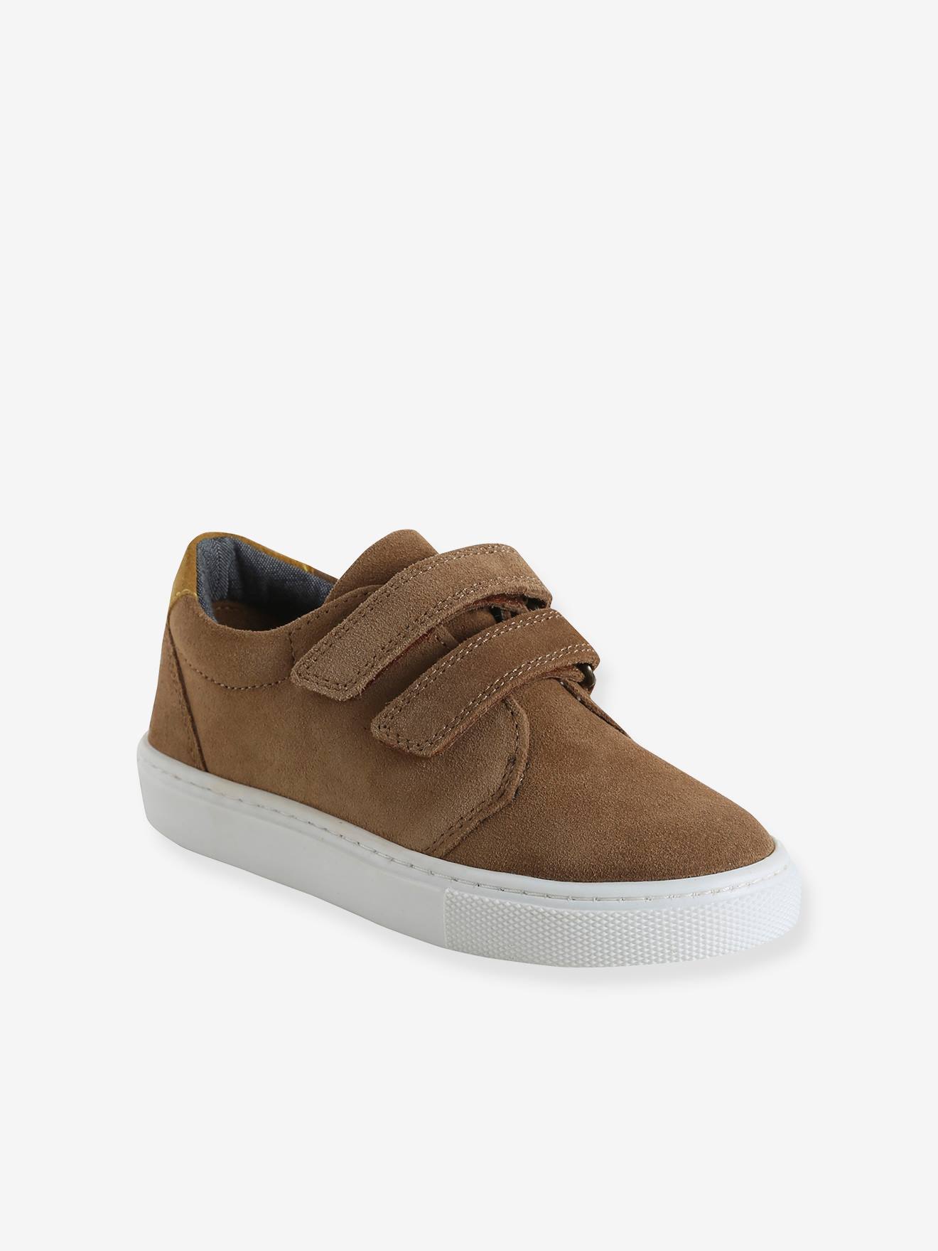 Thumbnail - Jungen Leder-Halbschuhe mit 2 Klettriemchen