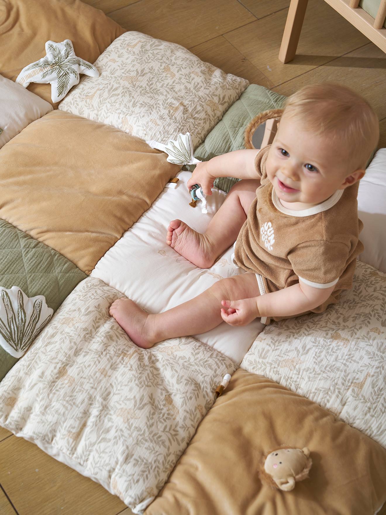 Vertbaudet Baby Activity-Decke Babylon Beige Babylon Einheitsgröße