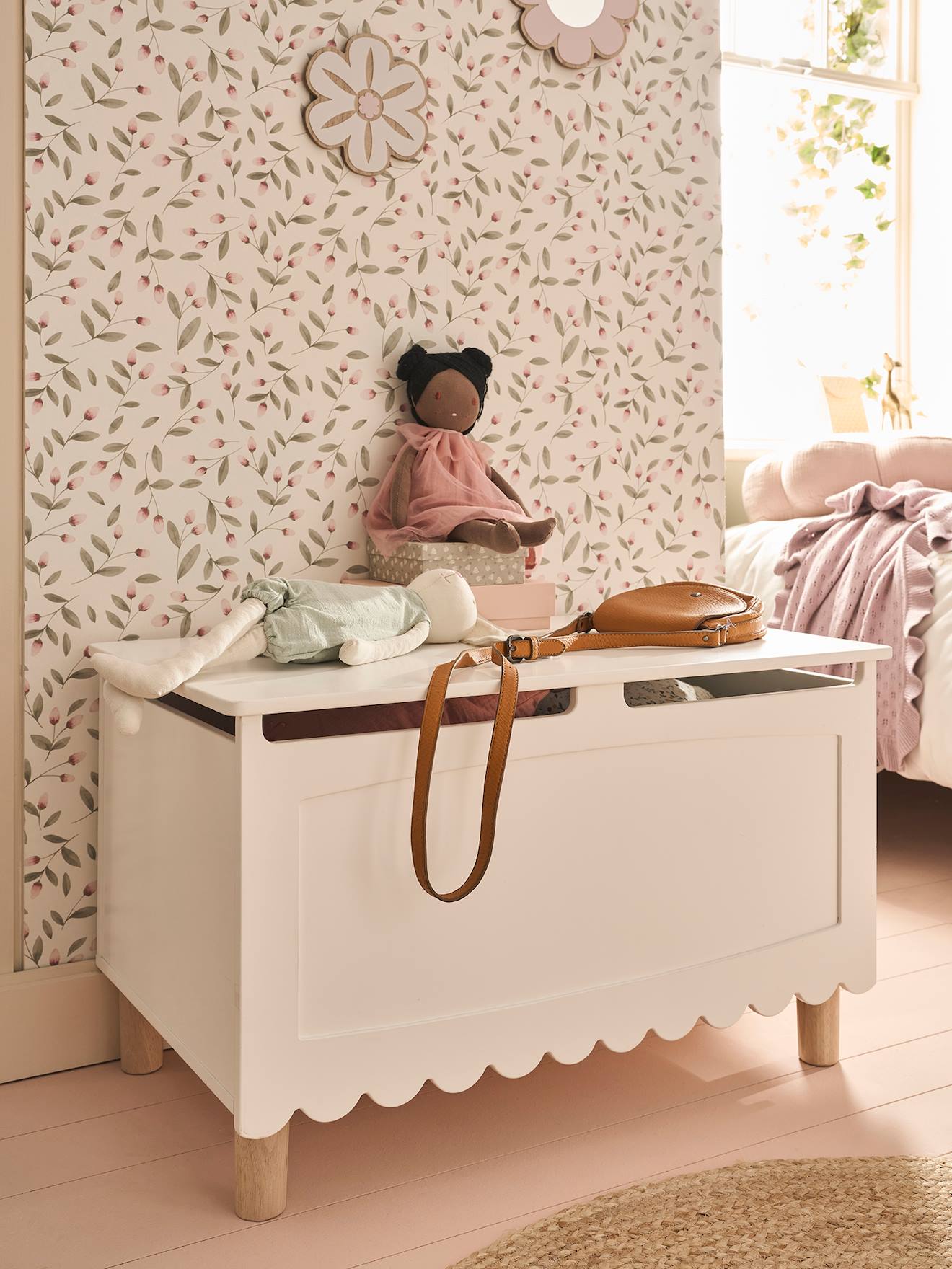 Vertbaudet Kinderzimmer Spielzeugtruhe Feston Weiß Einheitsgröße