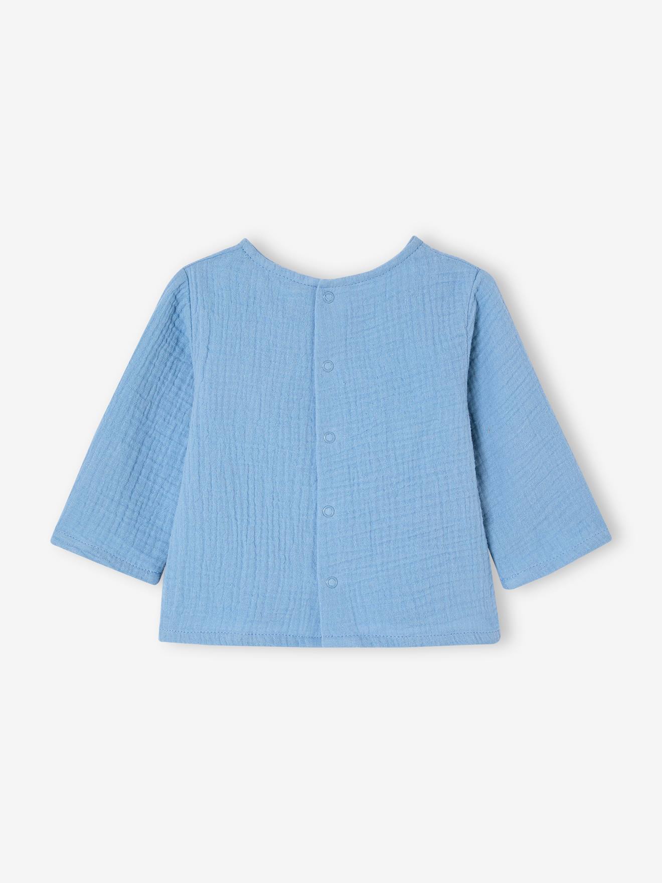 Thumbnail - Bio-Kollektion: Baby Hemdbluse aus Musselin