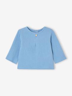 Babymode-Shirts & Rollkragenpullover-Bio-Kollektion: Baby Hemdbluse aus Musselin