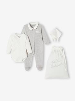 Babymode-Baby-Sets-Bio-Kollektion: 6-teiliges Geschenk-Set für Neugeborene mit Recycling-Polyester