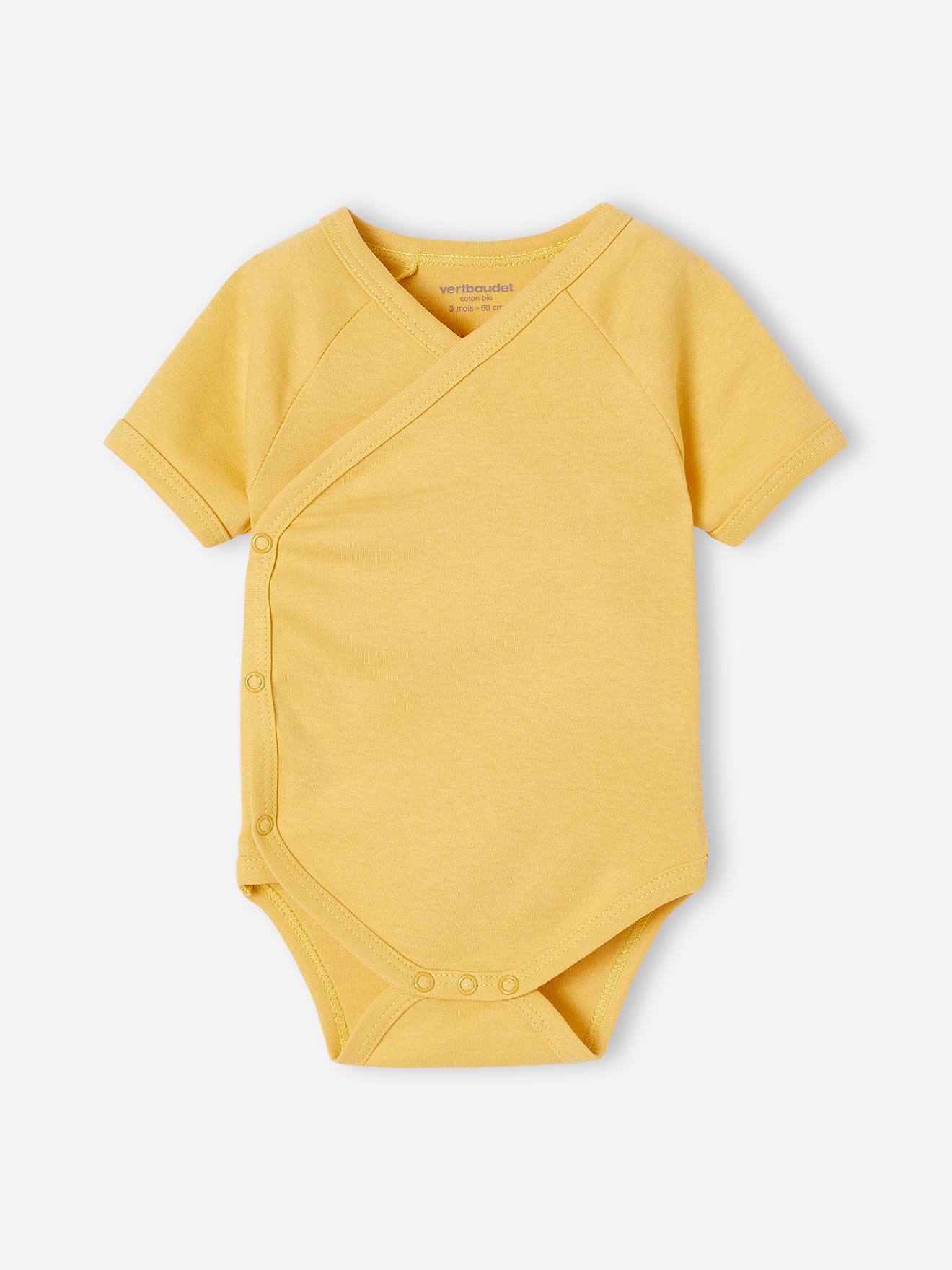 Thumbnail - Bio-Kollektion: 5er-Pack Baby Kurzarm-Bodys in Wickelform