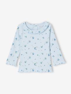 Babymode-Shirts & Rollkragenpullover-Bio-Kollektion: geripptes Baby Shirt mit langen Ärmeln