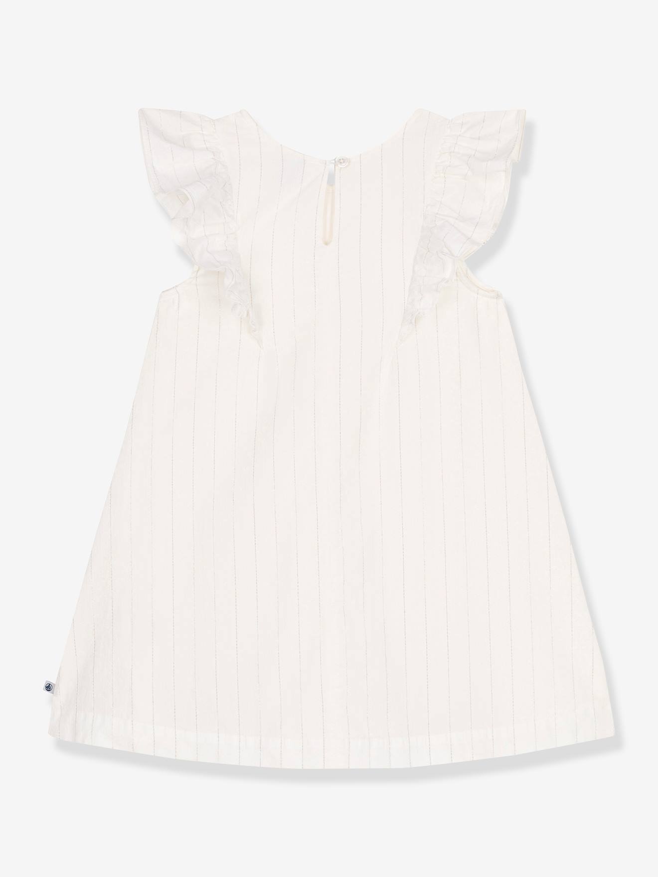 Thumbnail - Mädchen Seersucker-Kleid mit kurzen Ärmeln PETIT BATEAU