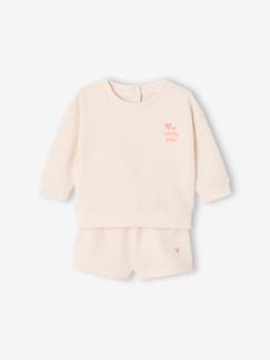 Babymode-Baby-Set: Sweatshirt & Shorts mit Recycling-Polyester