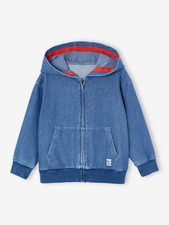 Jungenkleidung-Pullover, Strickjacken, Sweatshirts-Sweatshirts-Kinder Sweatjacke mit Reißverschluss und Taschen
