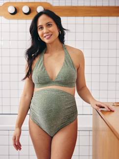 Umstandsmode-Sportmode-Umstands-Bikini in Glanzoptik
