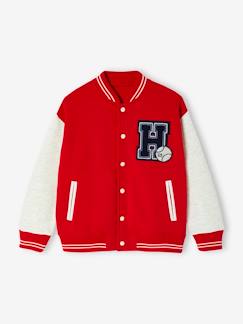 Jungenkleidung-Pullover, Strickjacken, Sweatshirts-Sweatshirts-Jungen College-Sweatjacke mit Aufnäher