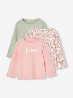 Maedchenkleidung-Shirts & Rollkragenpullover-3er-Pack Mädchen Shirts mit Print BASIC