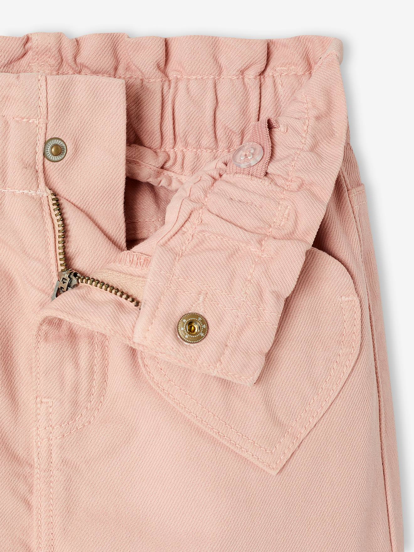 Thumbnail - Mädchen Paperbag-Hose mit Herztaschen pudrig