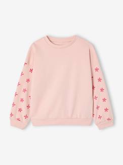 Maedchenkleidung-Mädchen Sweatshirt mit Lochmuster, Recycling-Polyester