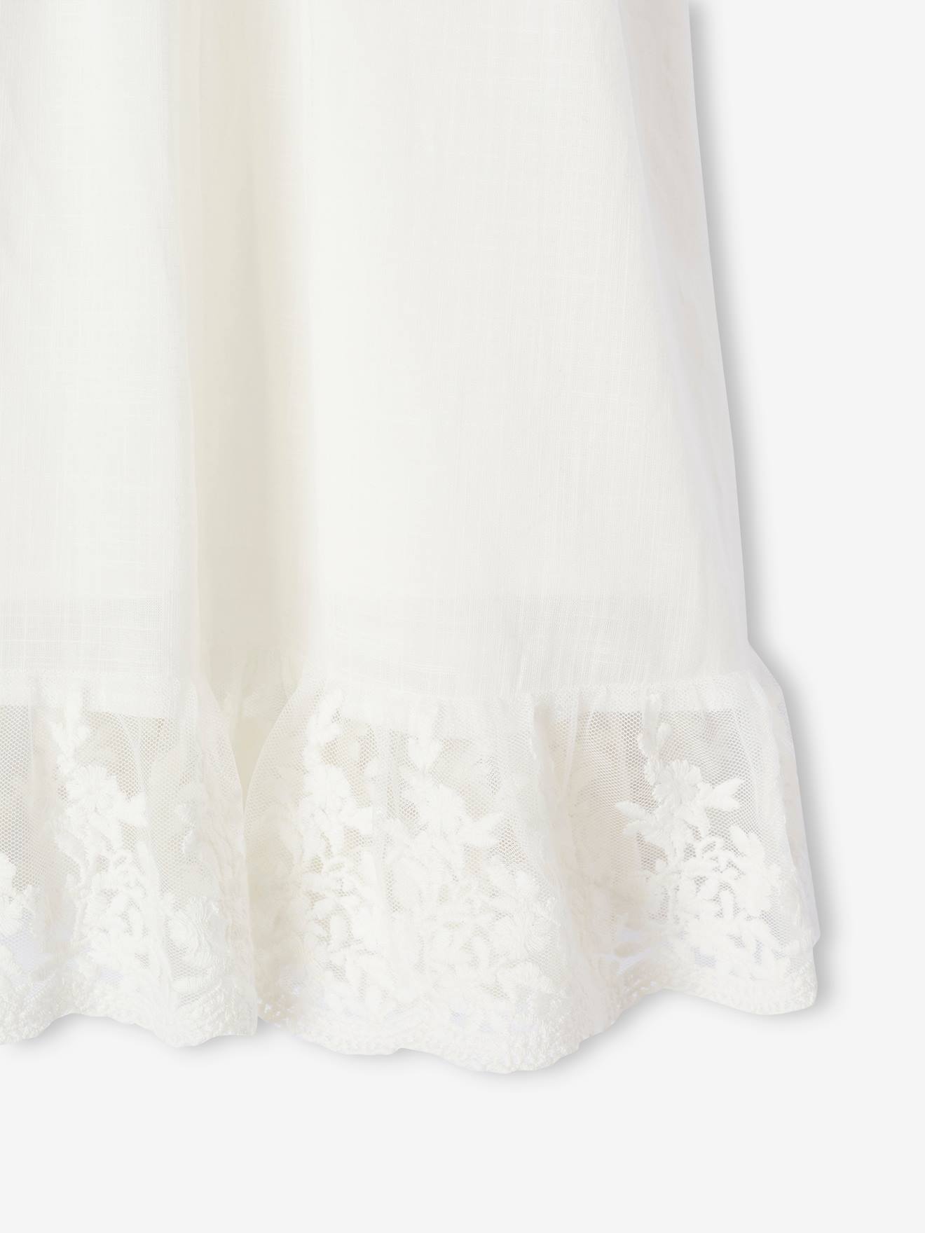 Thumbnail - Festliches Mädchen Wickelkleid mit Tüll-Akzenten