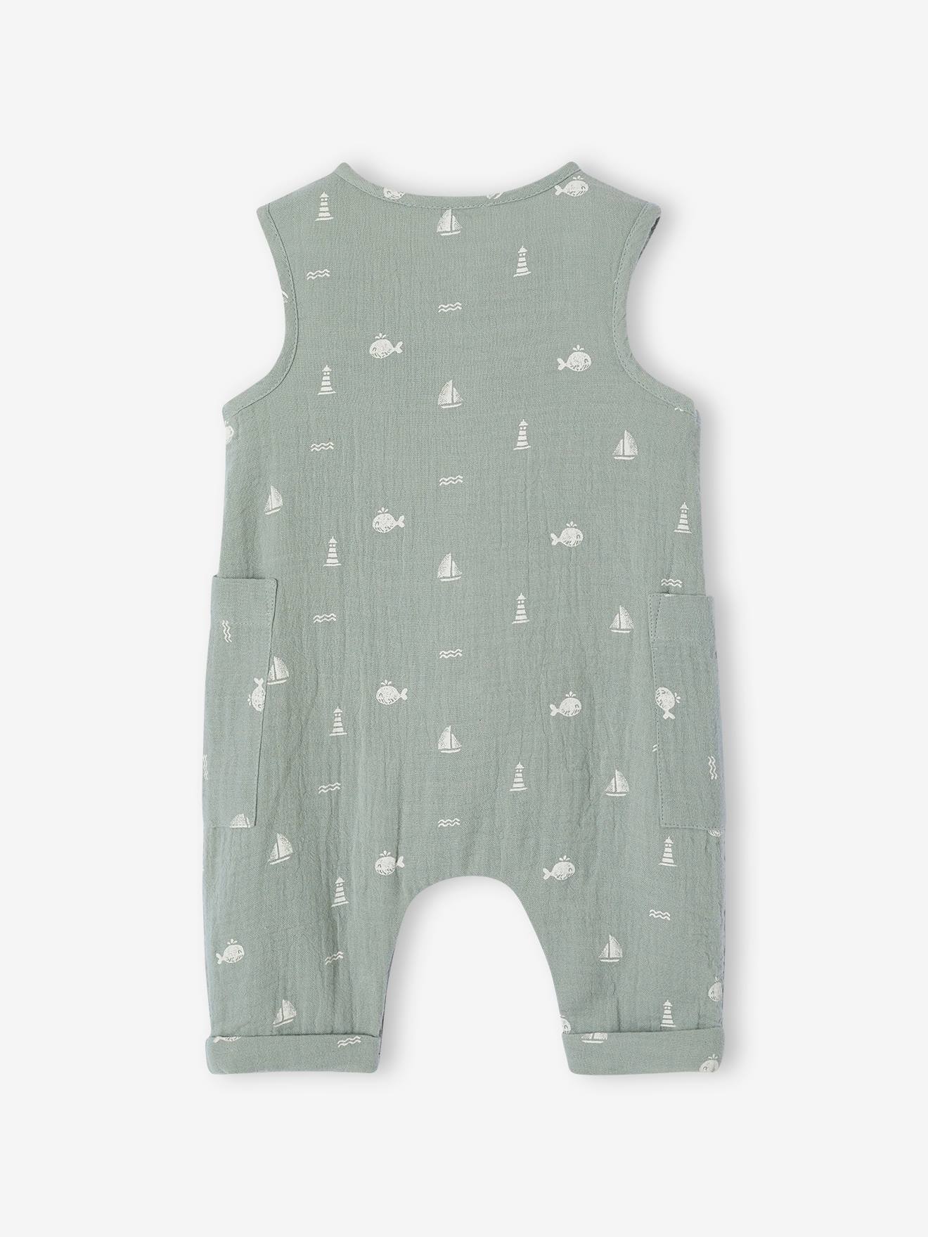 Thumbnail - Baby Musselin-Overall salbei