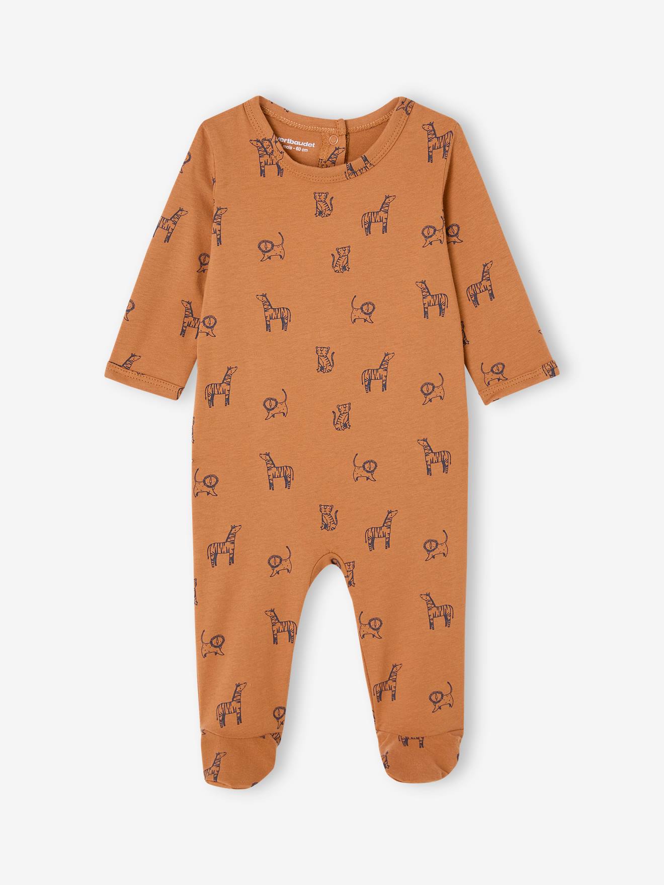 Thumbnail - Bio-Kollektion: 2er-Pack Baby Strampler SAFARI camel