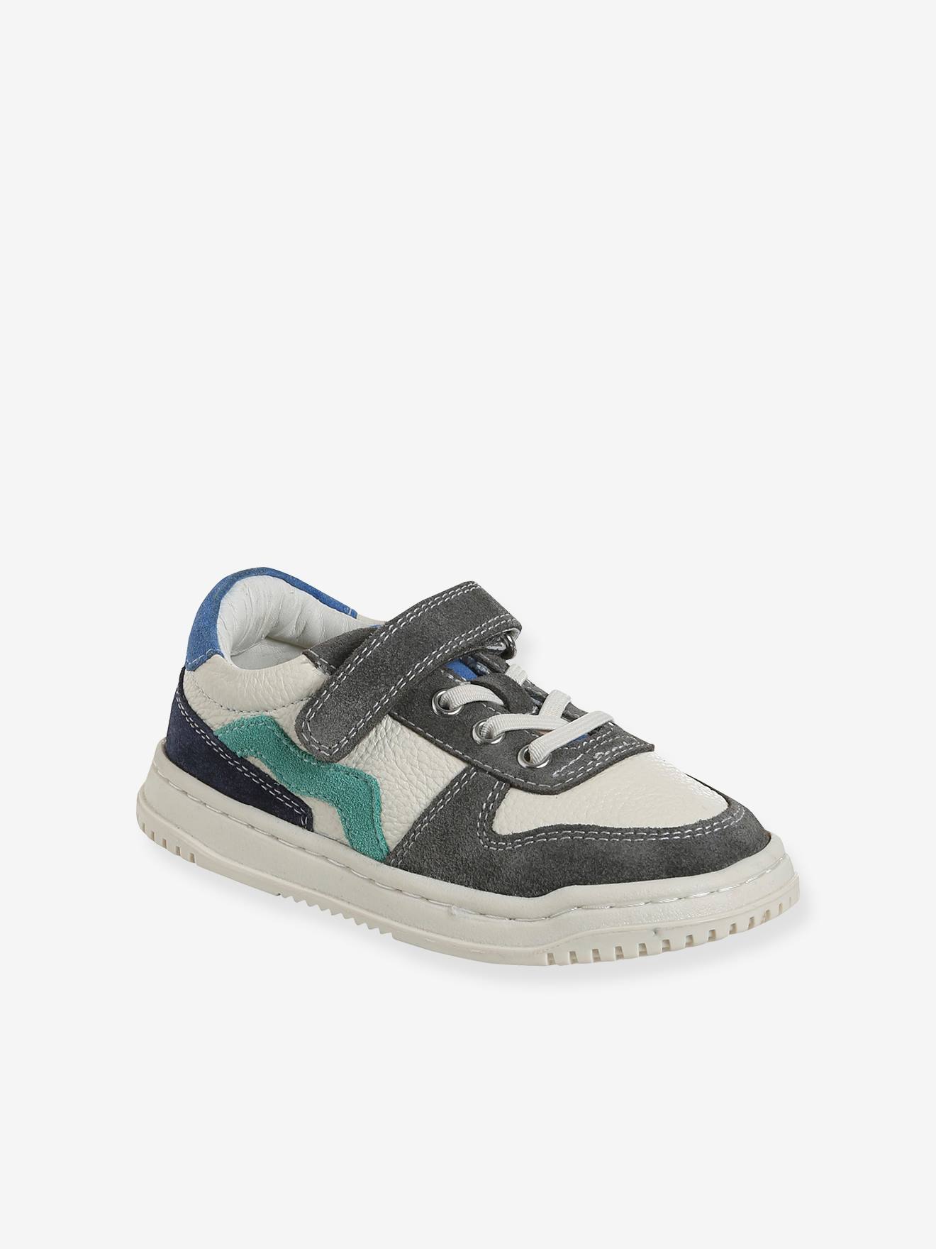 Kinder Ledersneakers mit Anziehtrick und elastischer Schnürung set