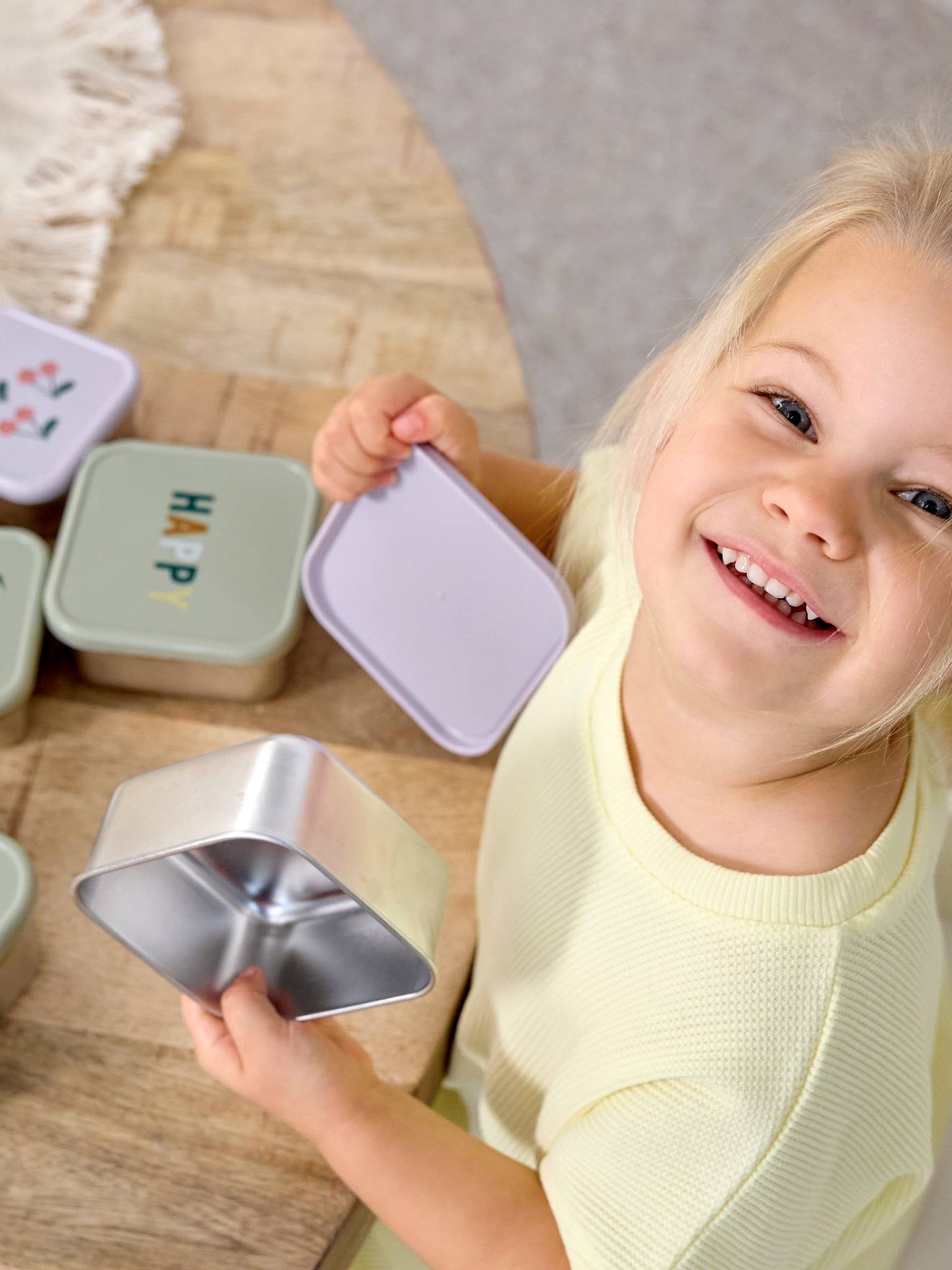 Thumbnail - 3er-Set Kinder Edelstahl-Snackdosen LÄSSIG