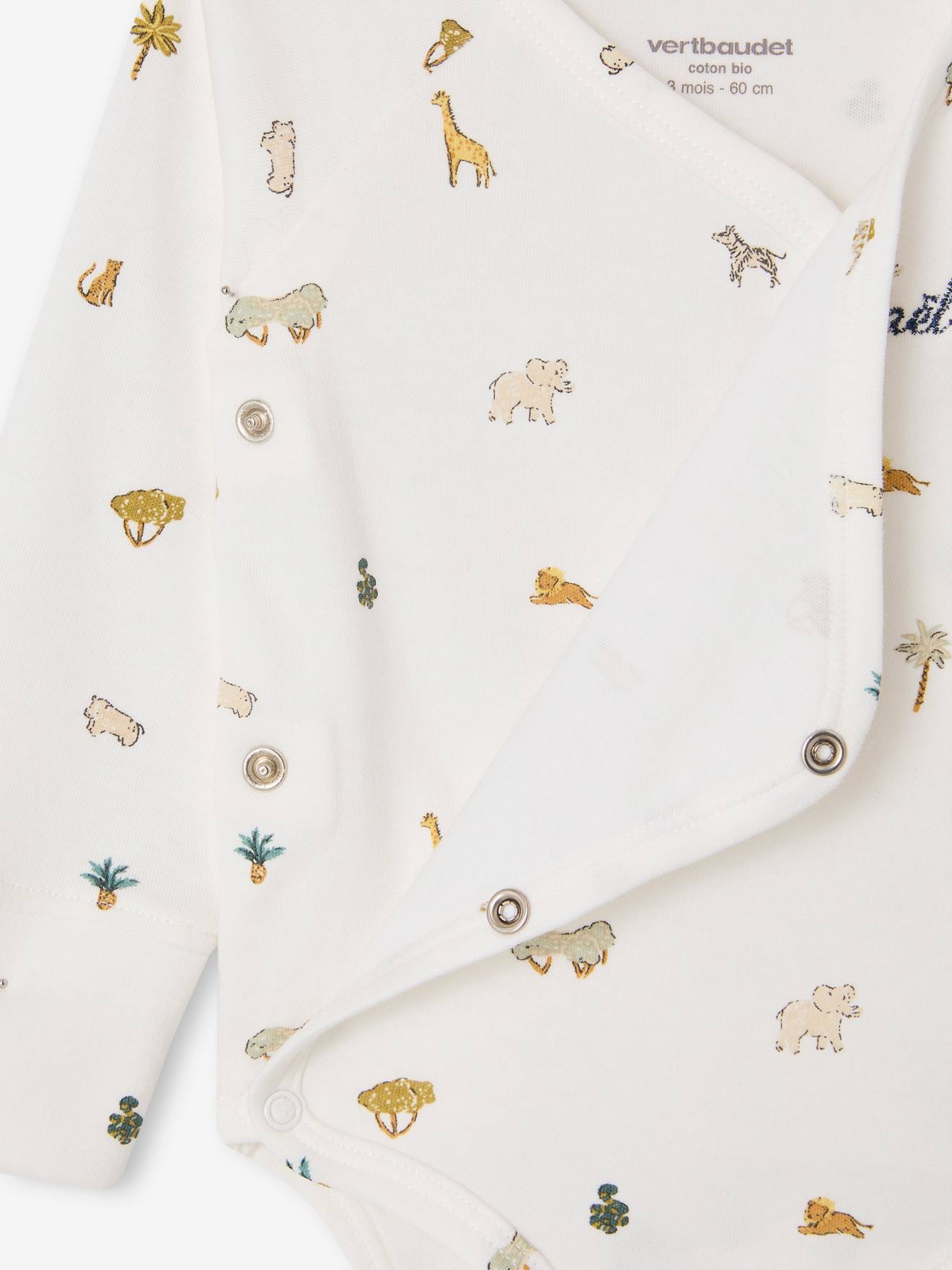 Thumbnail - Bio-Kollektion: Mitwachsender Baby Body mit Dschungelmotiv