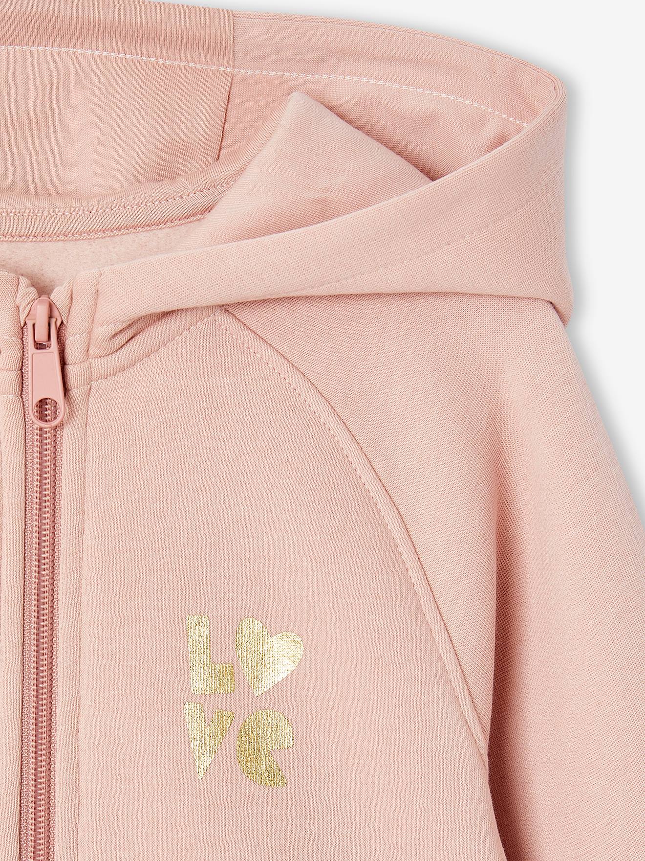 Thumbnail - Mädchen Kapuzensweatjacke für Sport und Freizeit mit Recycling-Polyester