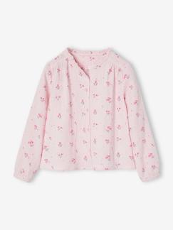 Maedchenkleidung-Mädchen Hemdbluse aus Musselin, personalisierbar