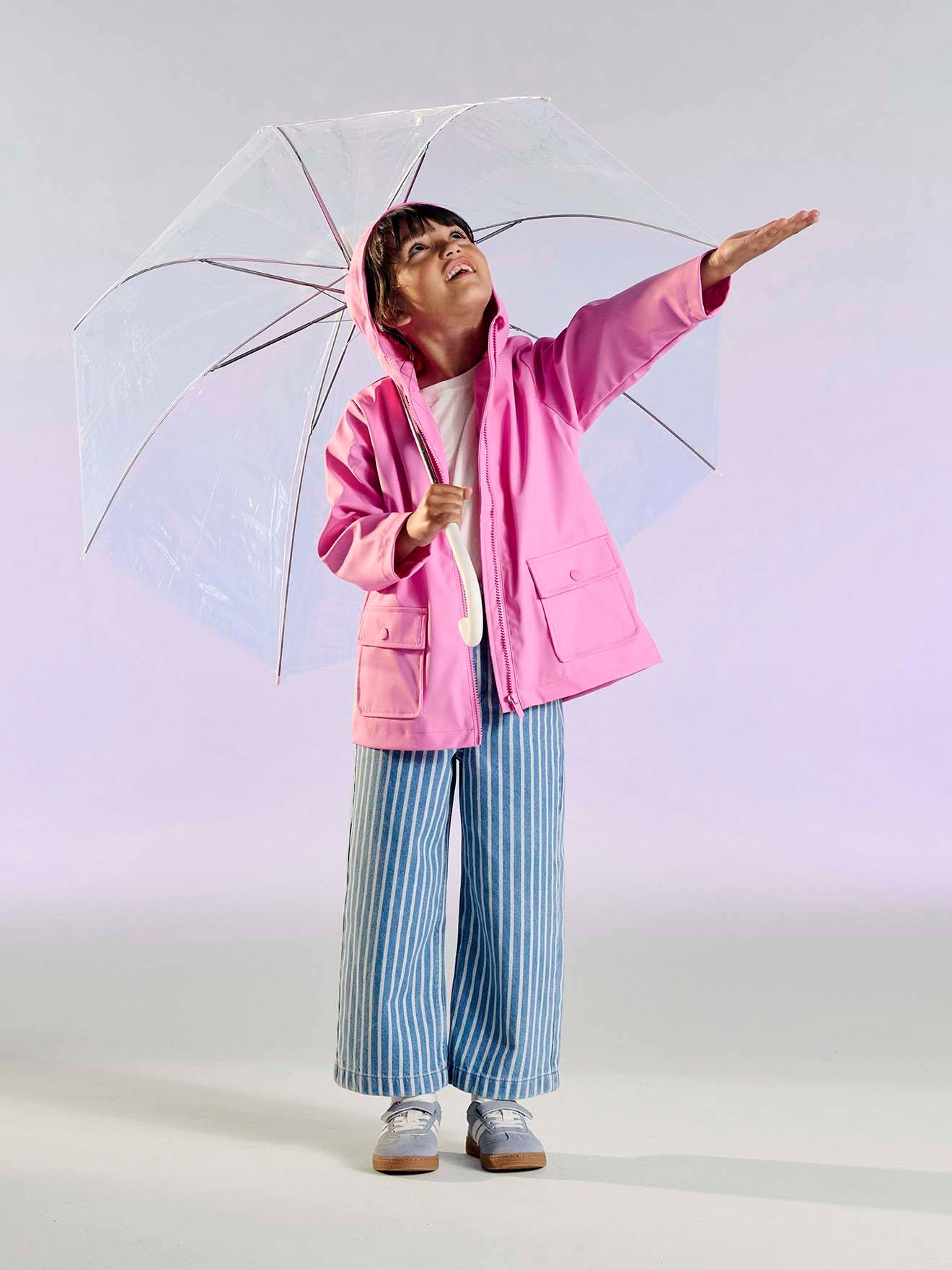 Mädchen Regenjacke mit Kapuze rosa Gr. 86 von vertbaudet