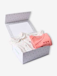 Babymode-Strampler & Schlafanzüge-Bio-Kollektion: Baby-Set für Neugeborene mit Herzen, 3 Teile, personalisierbar