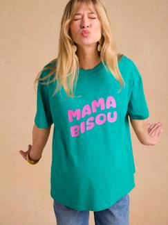 Umstandsmode-Sportmode-Bio-Kollektion: Umstands-T-Shirt mit Print Mama bisou ENVIE DE FRAISE
