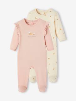 Babymode-Strampler & Schlafanzüge-Bio-Kollektion: 2er-Pack Baby Strampler mit Bienen