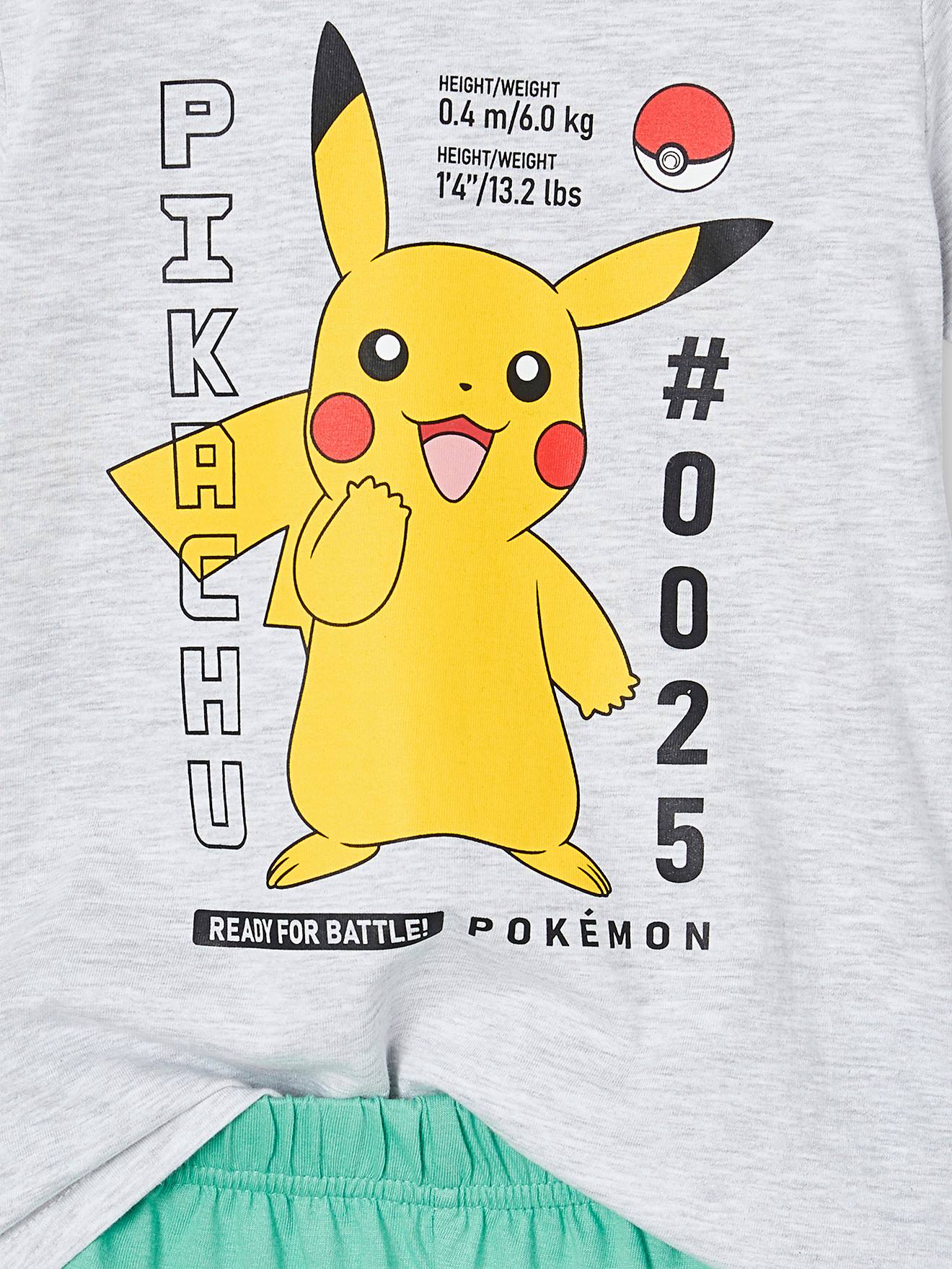 Thumbnail - Kinder Sommer-Schlafanzug POKEMON mit Pikachu-Print