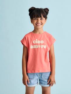 Maedchenkleidung-Shirts & Rollkragenpullover-Mädchen T-Shirt, Blumen-Schriftzug